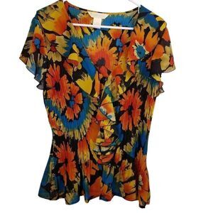 New York City design pleated shirt M